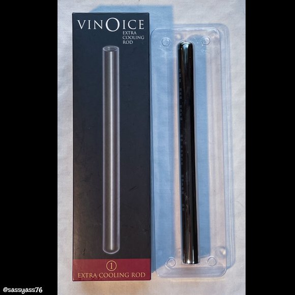▪️NWT▪️VINOICE▪️Wine Pourer with Gravity Lid & Chill Rod AND Extra Cooling Rod - Picture 4 of 5